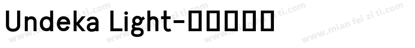 Undeka Light字体转换